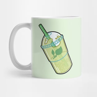 Cute sticker of green bubble tea. Mug